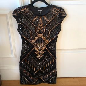 Express sequin dress